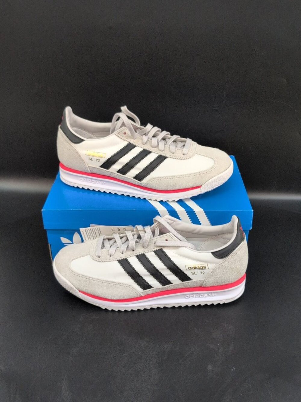 Adidas SL 72 RS Lace up Sneakers Men's Casual Shoes US 9.5 Grey White JS0746